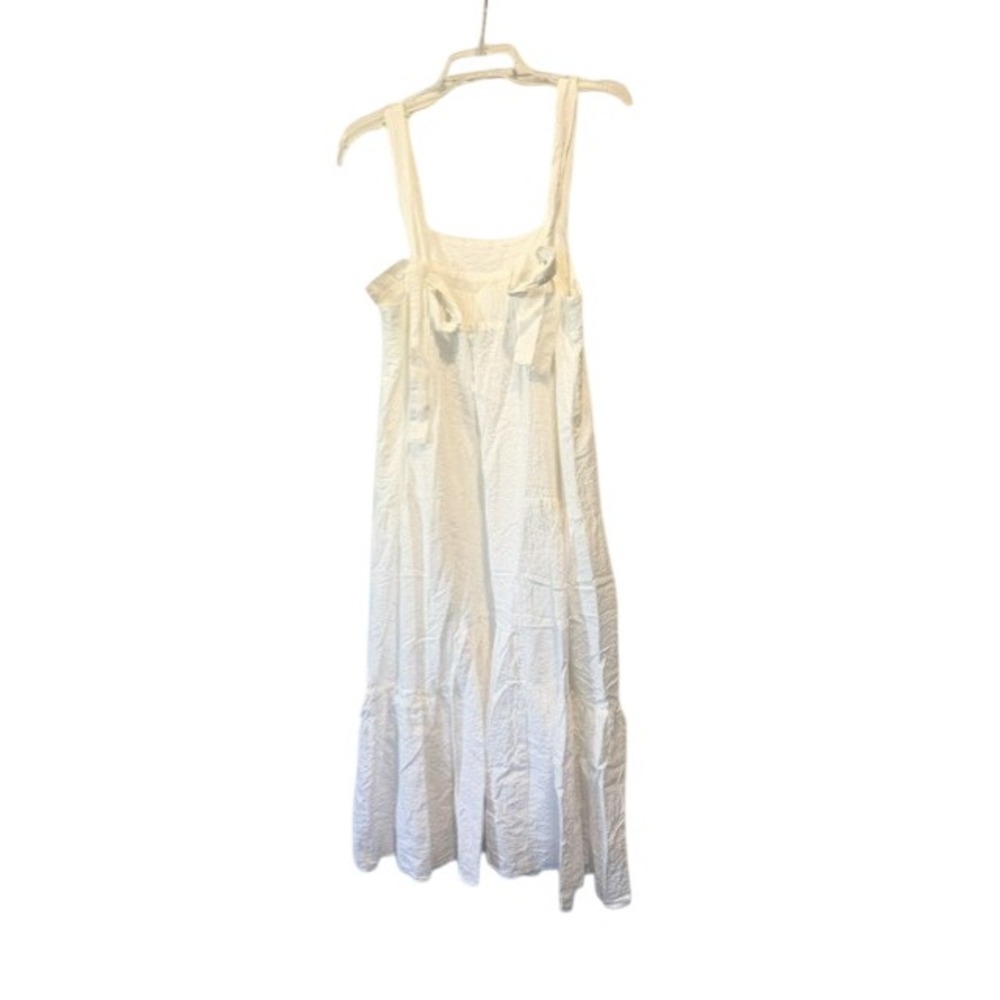 Haute Hippie Style White Maxi Dress S Boho Cotton Gauze Tiered Sundress - Picture 2 of 6